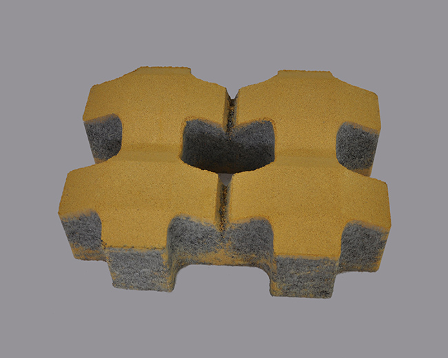 井字形黃色植草磚發往盛世家園小區